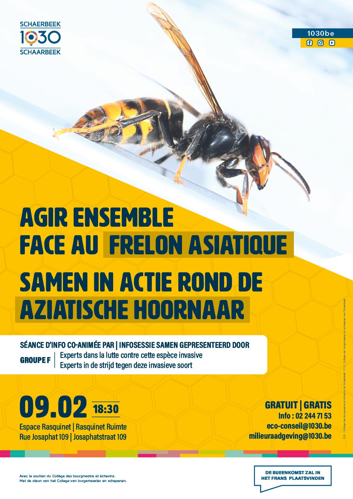 Affiche : Conférence à Schaerbeek (Salle parc Rasquinet)